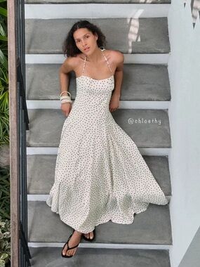 Zara POLKA DOT MIDI DRESS